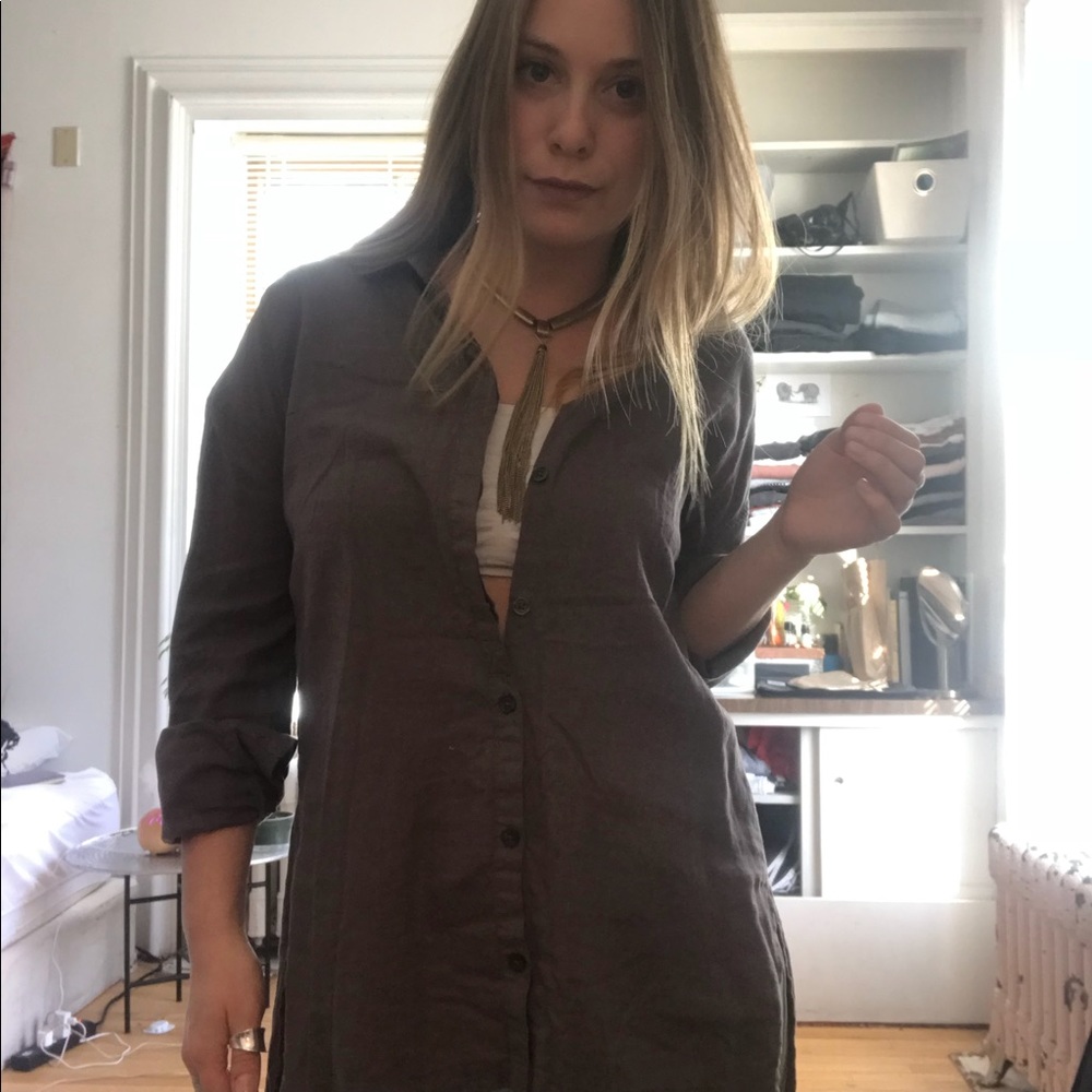 High-Low Button Down - Picture 3 of 3